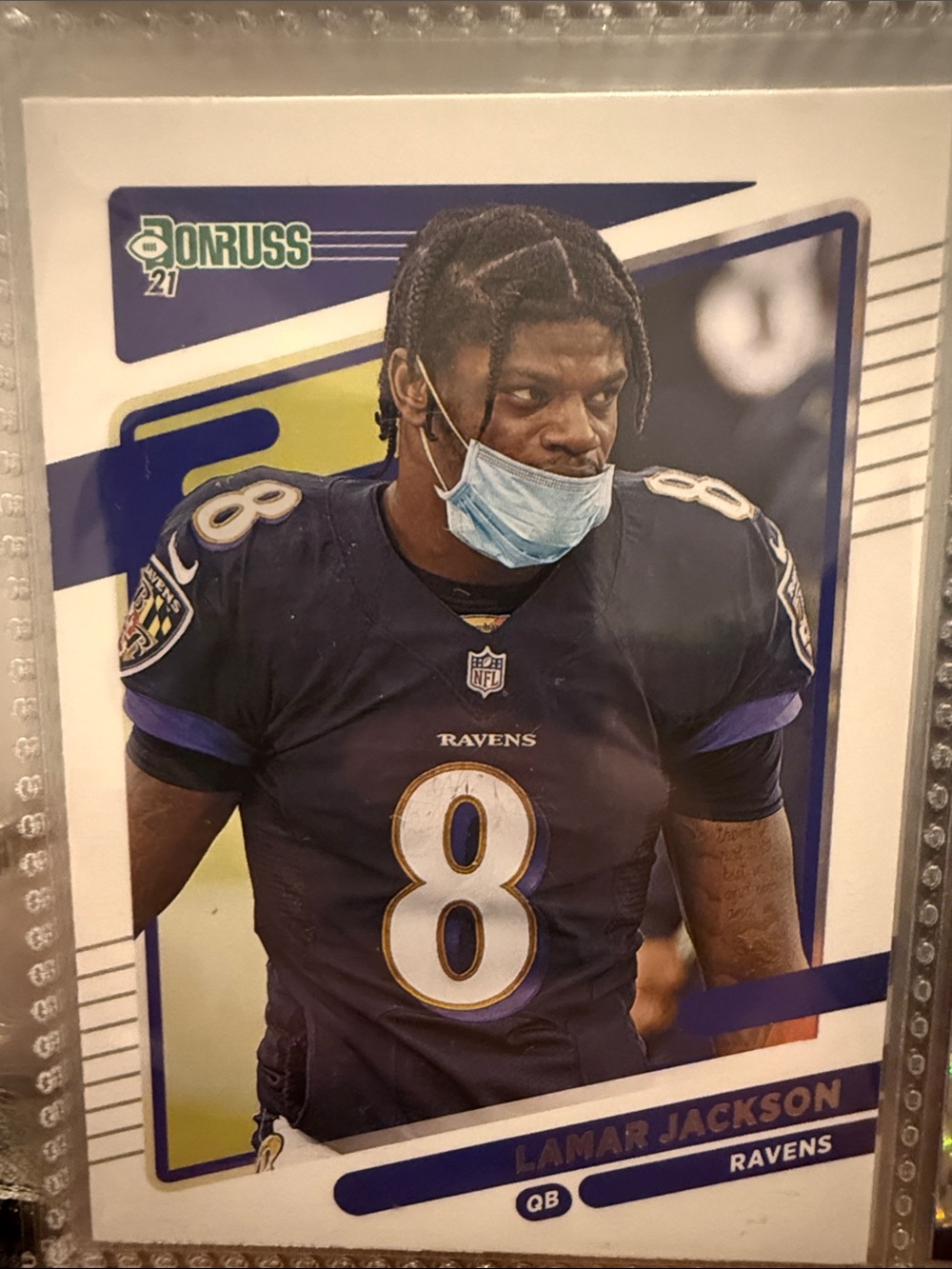 Ravens Purple Football Player Trading Card Lamar Jackson variation